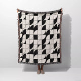 Geometric Print Woven Throw Blanket - DesignerOllie.com