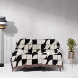 Geometric Print Woven Throw Blanket - DesignerOllie.com