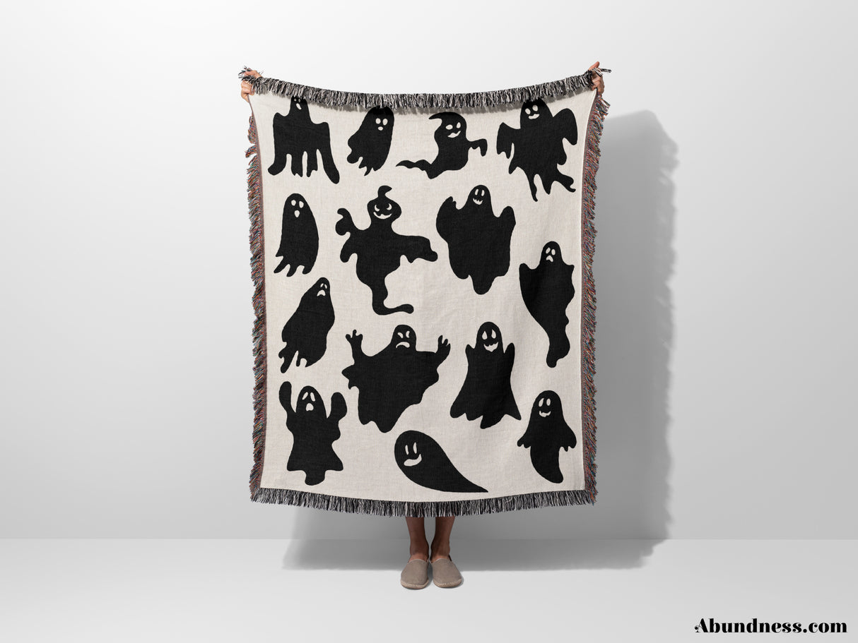 Ghost Woven Throw Blanket