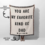 Gift for Dad for Father’s Day, Birthday, Christmas Gift Idea, Personalized Woven Throw Blanket