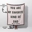 Gift for Dad for Father’s Day, Birthday, Christmas Gift Idea, Personalized Woven Throw Blanket - DesignerOllie.com
