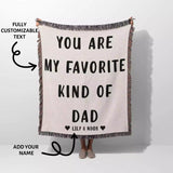 Gift for Dad for Father’s Day, Birthday, Christmas Gift Idea, Personalized Woven Throw Blanket - DesignerOllie.com