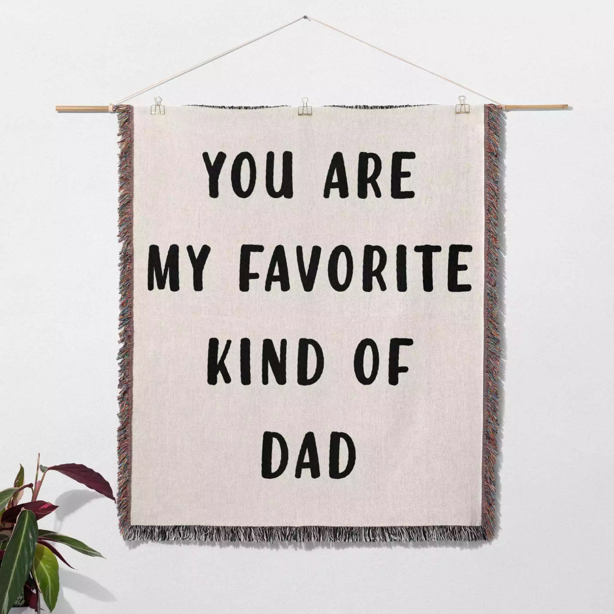 Gift for Dad for Father’s Day, Birthday, Christmas Gift Idea, Personalized Woven Throw Blanket - DesignerOllie.com