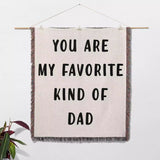 Gift for Dad for Father’s Day, Birthday, Christmas Gift Idea, Personalized Woven Throw Blanket - DesignerOllie.com