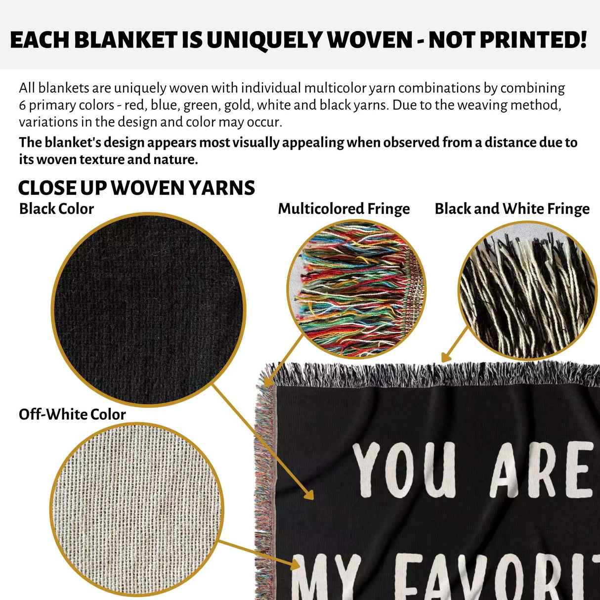 Gift for Daddy for Father’s Day, Birthday, Christmas Gift Idea, Customized Woven Throw Blanket - DesignerOllie.com