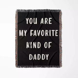 Gift for Daddy for Father’s Day, Birthday, Christmas Gift Idea, Customized Woven Throw Blanket - DesignerOllie.com