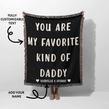 Gift for Daddy for Father’s Day, Birthday, Christmas Gift Idea, Customized Woven Throw Blanket