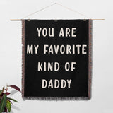 Gift for Daddy for Father’s Day, Birthday, Christmas Gift Idea, Customized Woven Throw Blanket