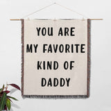 Gift for Daddy for Father’s Day, Birthday, Christmas Gift Idea, Personalized Woven Throw Blanket