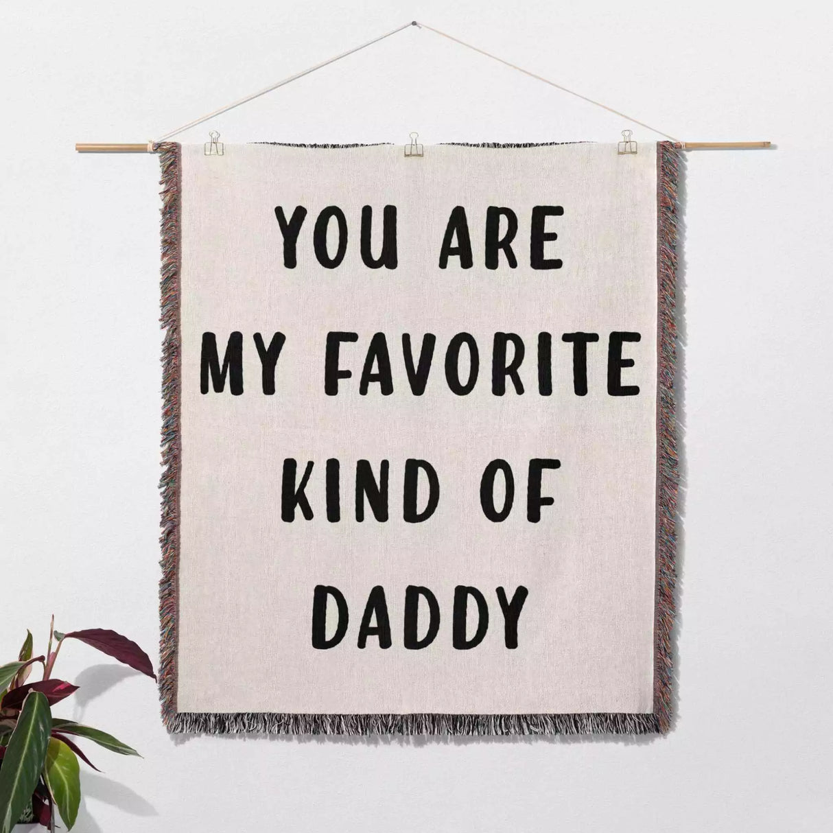 Gift for Daddy for Father’s Day, Birthday, Christmas Gift Idea, Personalized Woven Throw Blanket - DesignerOllie.com