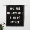 Gift for Father for Father’s Day, Birthday, Christmas Gift Idea, Customized Woven Throw Blanket