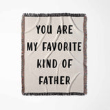 Gift for Father for Father’s Day, Birthday, Christmas Gift Idea, Personalized Woven Throw Blanket