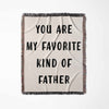 Gift for Father for Father’s Day, Birthday, Christmas Gift Idea, Personalized Woven Throw Blanket