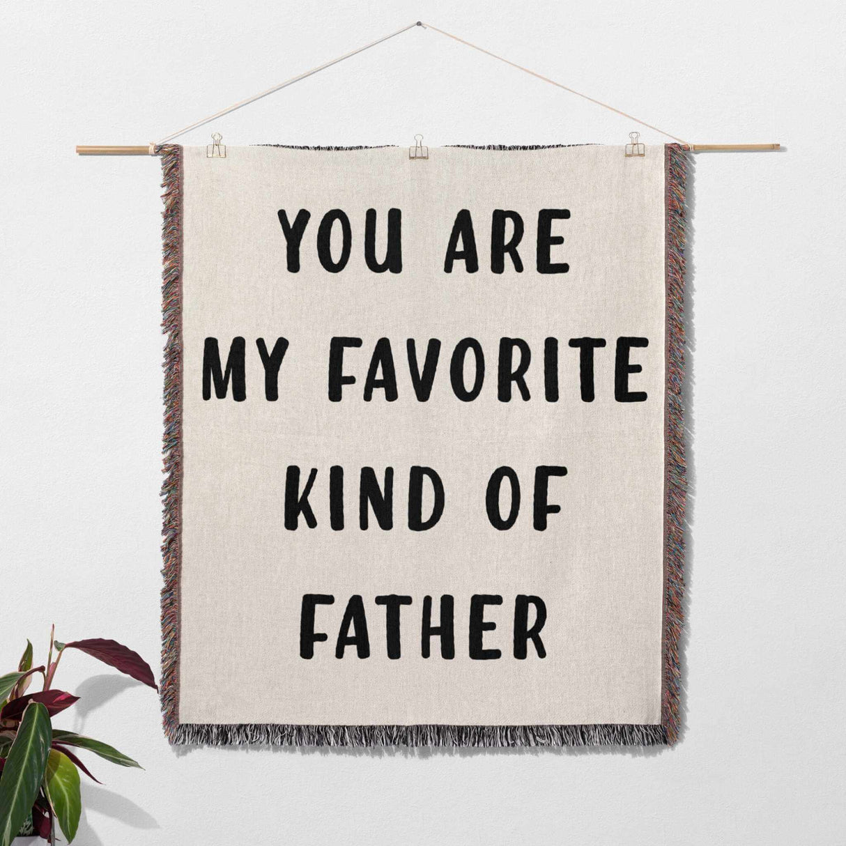 Gift for Father for Father’s Day, Birthday, Christmas Gift Idea, Personalized Woven Throw Blanket