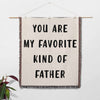 Gift for Father for Father’s Day, Birthday, Christmas Gift Idea, Personalized Woven Throw Blanket