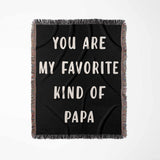 Gift for Papa for Father’s Day, Birthday, Christmas Gift Idea, Customized Woven Throw Blanket