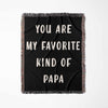 Gift for Papa for Father’s Day, Birthday, Christmas Gift Idea, Customized Woven Throw Blanket