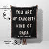 Gift for Papa for Father’s Day, Birthday, Christmas Gift Idea, Customized Woven Throw Blanket