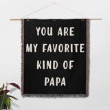 Gift for Papa for Father’s Day, Birthday, Christmas Gift Idea, Customized Woven Throw Blanket