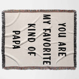 Gift for Papa for Father’s Day, Birthday, Christmas Gift Idea, Personalized Woven Throw Blanket