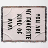 Gift for Papa for Father’s Day, Birthday, Christmas Gift Idea, Personalized Woven Throw Blanket - DesignerOllie.com