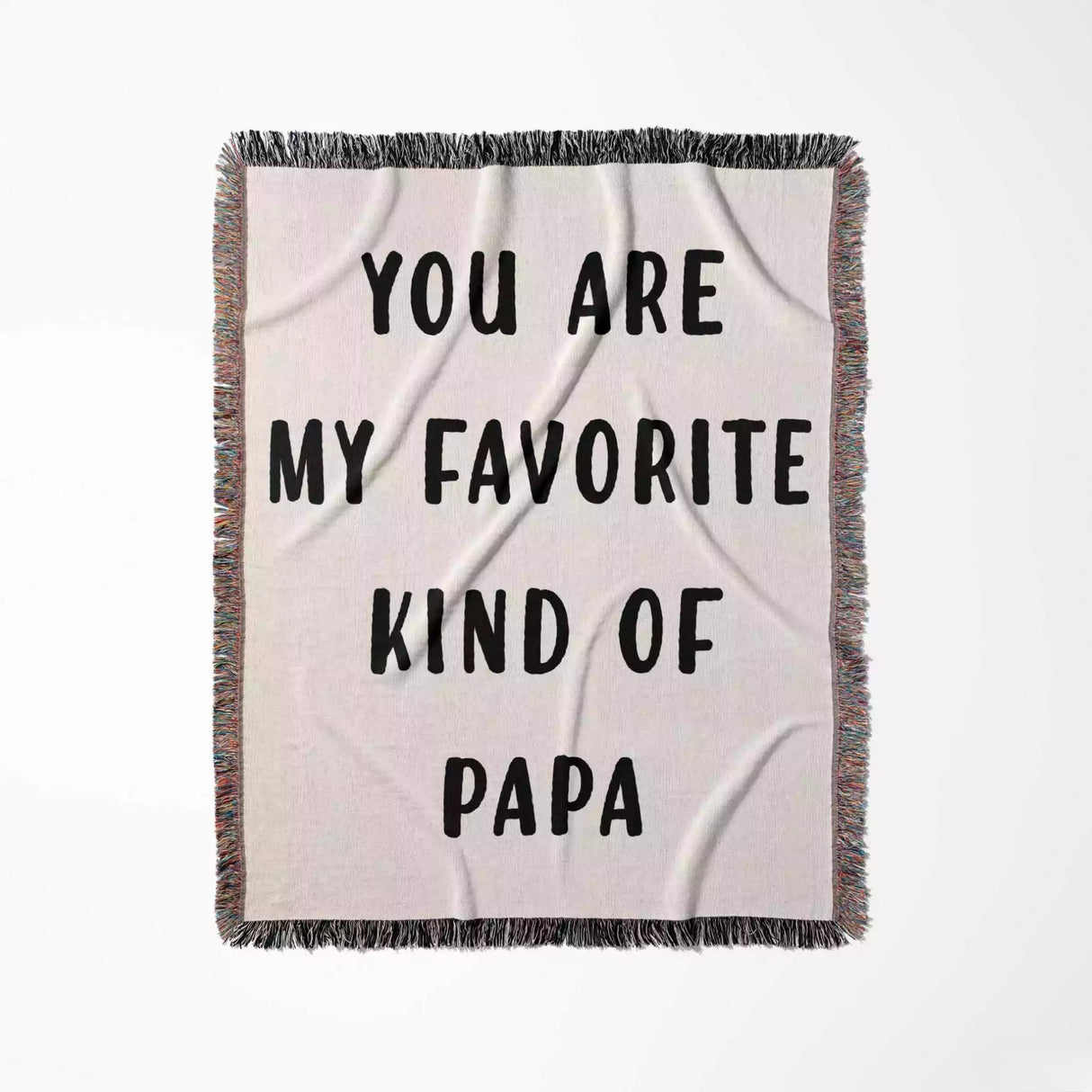 Gift for Papa for Father’s Day, Birthday, Christmas Gift Idea, Personalized Woven Throw Blanket - DesignerOllie.com