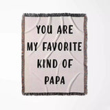 Gift for Papa for Father’s Day, Birthday, Christmas Gift Idea, Personalized Woven Throw Blanket - DesignerOllie.com