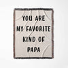 Gift for Papa for Father’s Day, Birthday, Christmas Gift Idea, Personalized Woven Throw Blanket