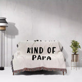 Gift for Papa for Father’s Day, Birthday, Christmas Gift Idea, Personalized Woven Throw Blanket - DesignerOllie.com