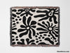 Groovy Corals Black and White Woven Throw Blanket and Tapestry