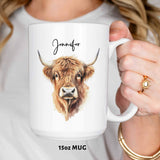 Highland Cow Custom Mug