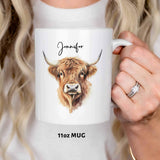 Highland Cow Custom Mug