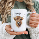 Highland Cow Custom Mug