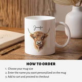 Highland Cow Custom Mug