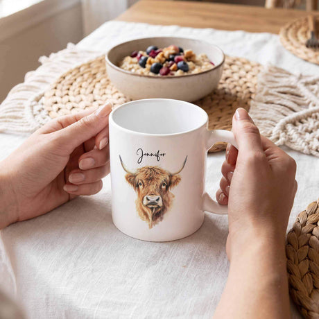 Highland Cow Custom Mug