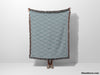 Japanese Wave Pattern Blue Woven Throw Blanket and Tapestry