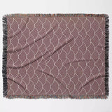 Japanese Wave Red Pattern Woven Throw Blanket and Tapestry - DesignerOllie.com
