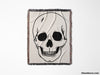 Large Skull Black and White Woven Throw Blanket