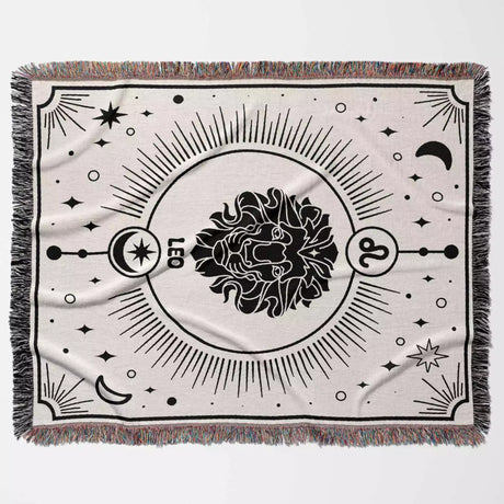 Leo Zodiac Blanket, Unique Birthday Gift Idea for Women and Men - DesignerOllie.com