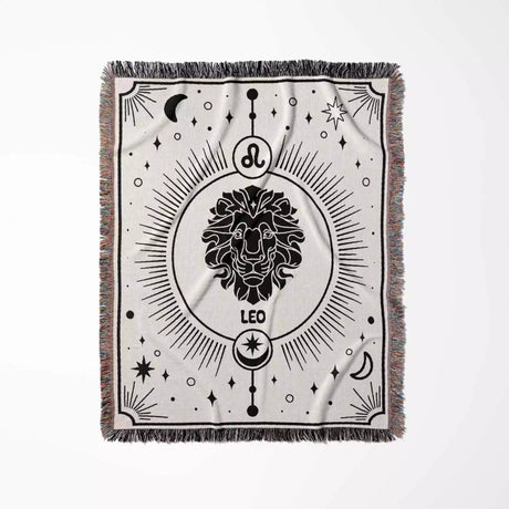 Leo Zodiac Blanket, Unique Birthday Gift Idea for Women and Men - DesignerOllie.com