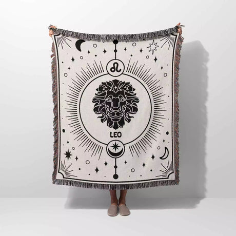 Leo Zodiac Blanket, Unique Birthday Gift Idea for Women and Men - DesignerOllie.com