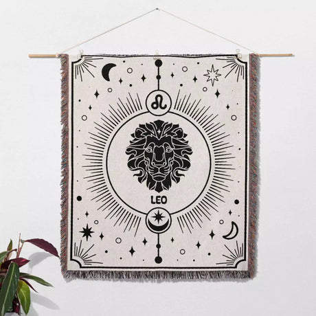 Leo Zodiac Blanket, Unique Birthday Gift Idea for Women and Men - DesignerOllie.com