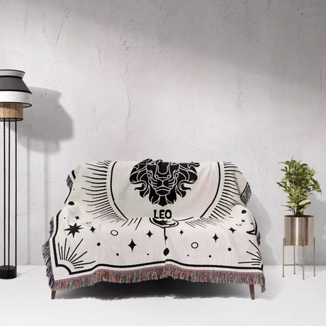 Leo Zodiac Blanket, Unique Birthday Gift Idea for Women and Men - DesignerOllie.com