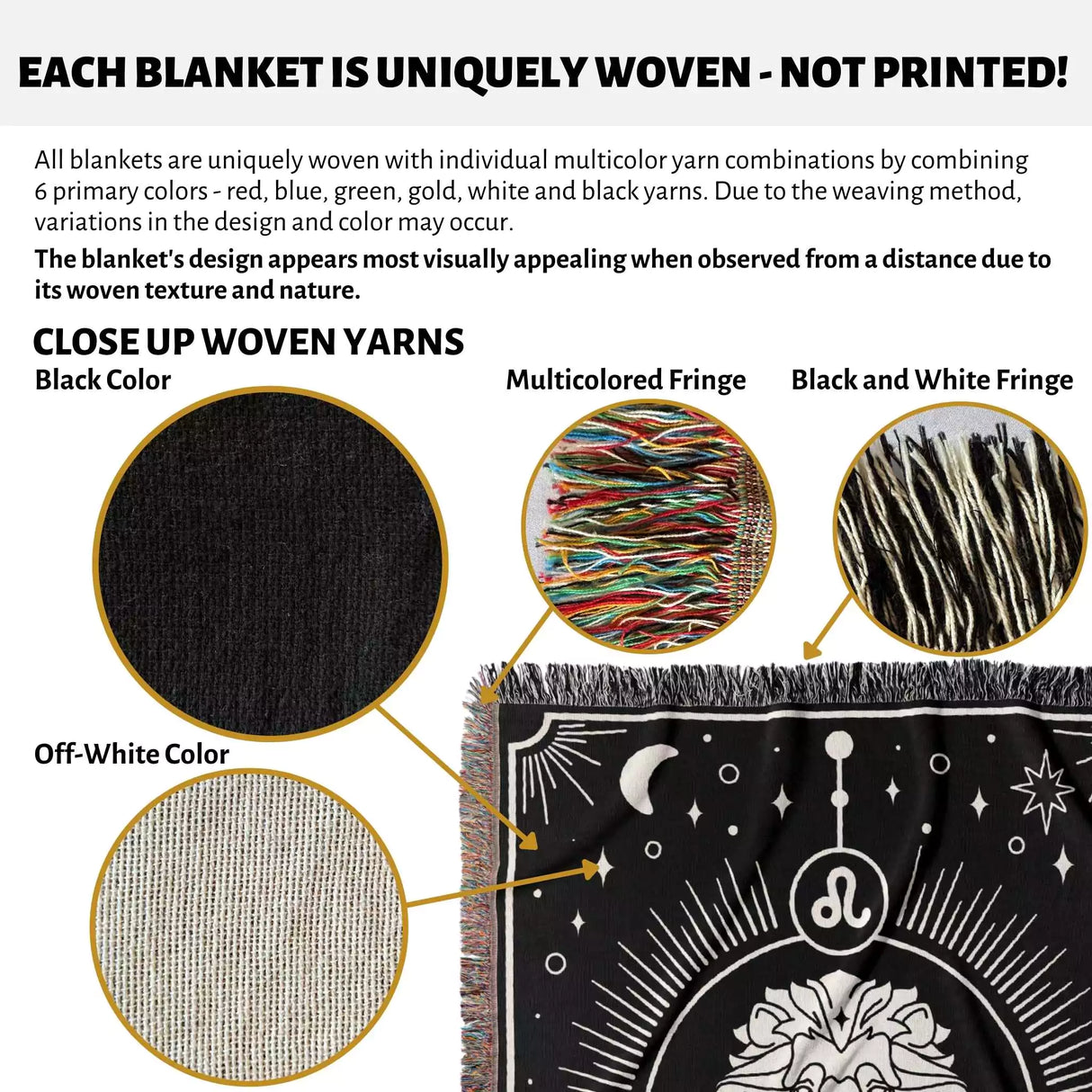 Leo Zodiac Blanket, Unique Birthday Present for Wife and Husband - DesignerOllie.com