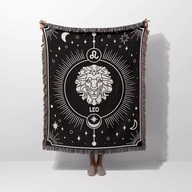 Leo Zodiac Blanket, Unique Birthday Present for Wife and Husband - DesignerOllie.com