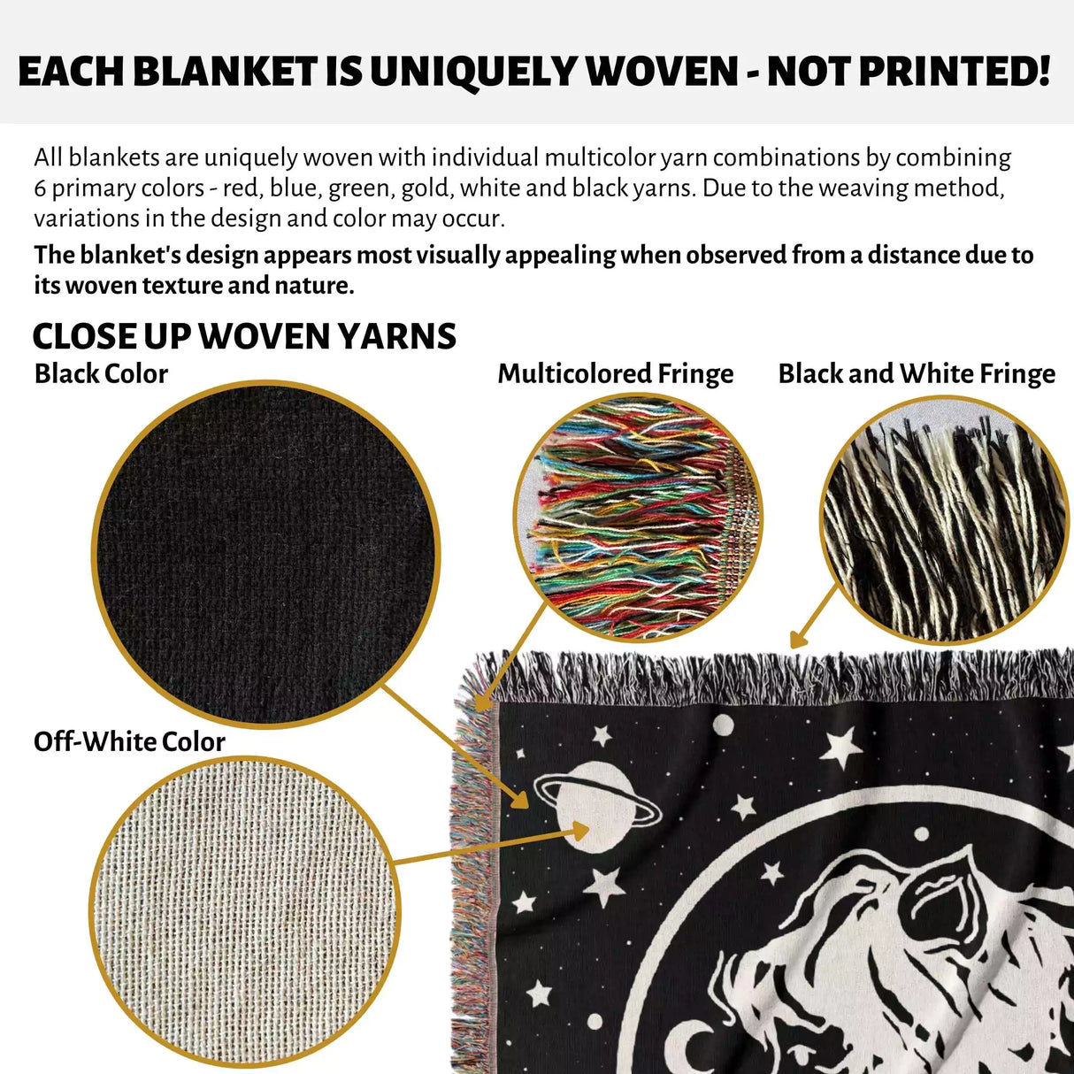 Leo Zodiac Sign Astrology Woman Woven Throw Blanket Tapestry - DesignerOllie.com