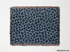 Leopard Animal Print Blue and Light Blue Woven Throw Blanket and Tapestry