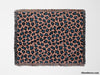 Leopard Animal Print Blue and Light Red Woven Throw Blanket and Tapestry