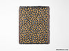 Leopard Animal Print Blue and Orange Woven Throw Blanket and Tapestry