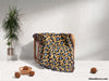 Leopard Animal Print Blue and Orange Woven Throw Blanket and Tapestry